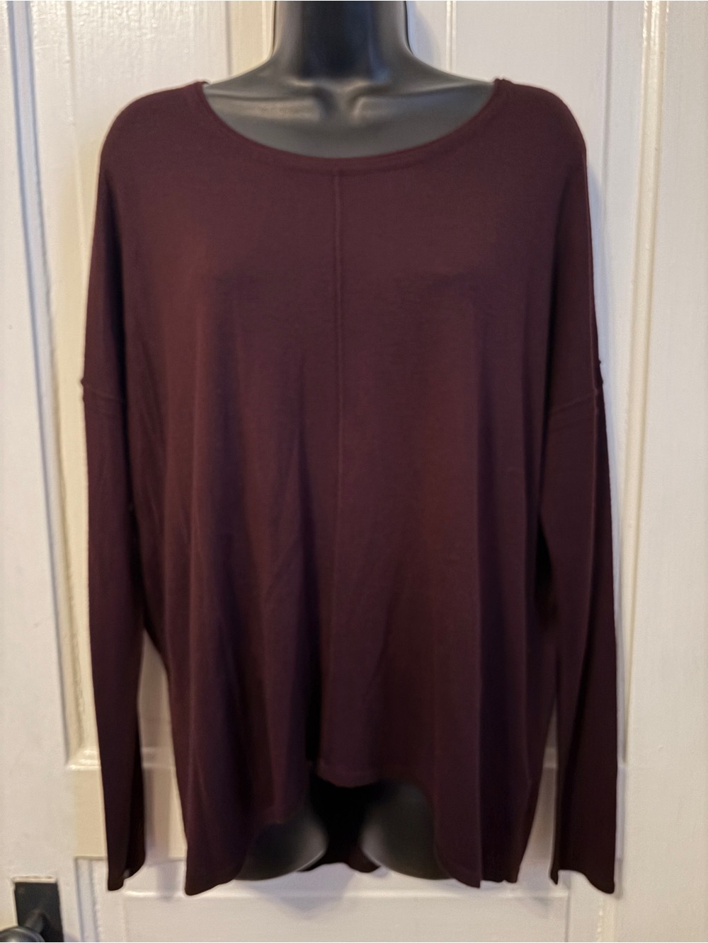 Lightweight Plum Dolman Sweater